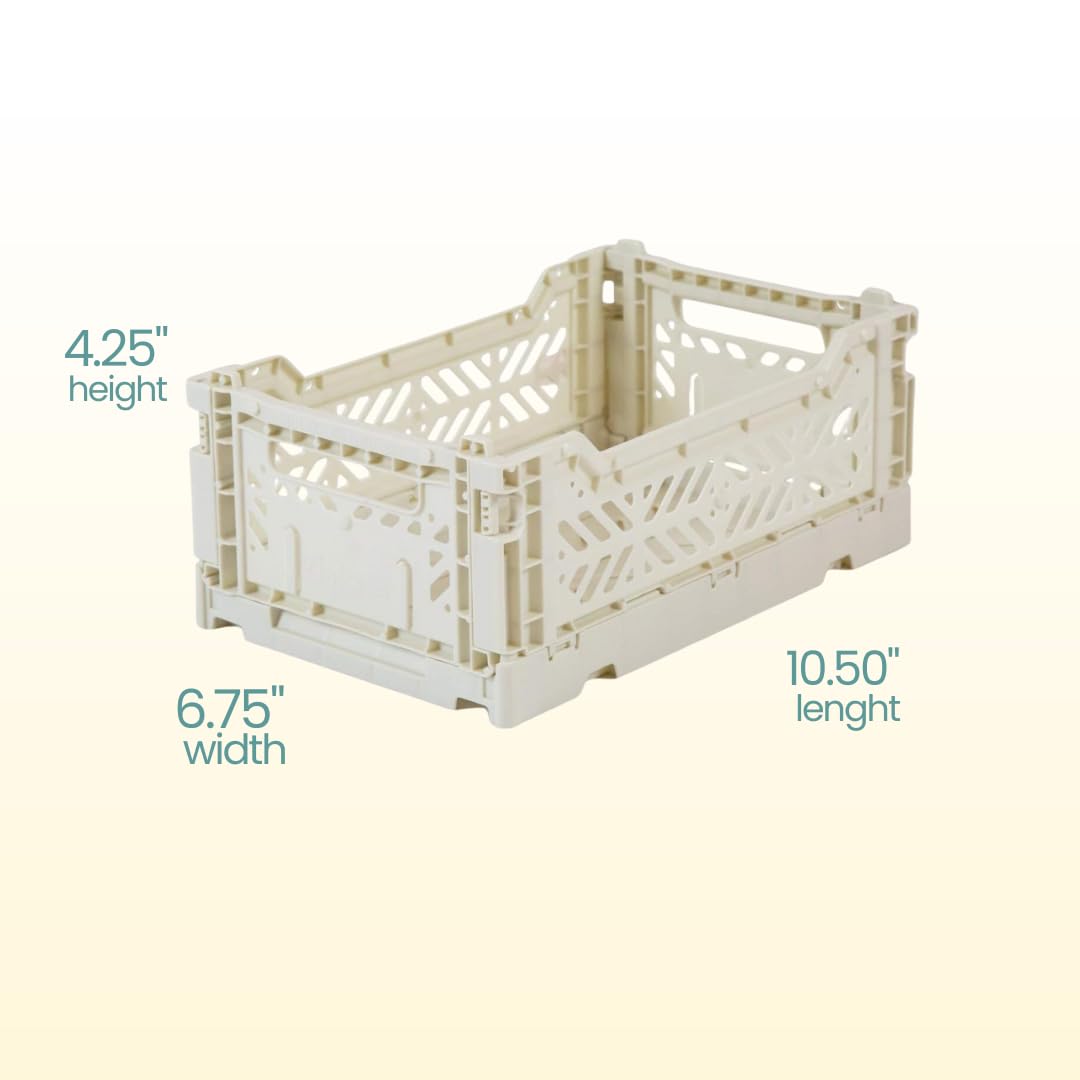 AYKASA Collapsible Storage Bins, Plastic Crate for Storage, Collapsible Crate, Utility Stackable Box