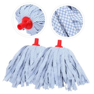 COLLBATH 4 Pcs Mop Replacement Head Hospital Mop Heads Mop Head Refill Mop and Bucket Commercial Cut End Cotton Mop Wet Mop Head Mop Refill Cleaning Mop Clip Style Mop Accessories Mops