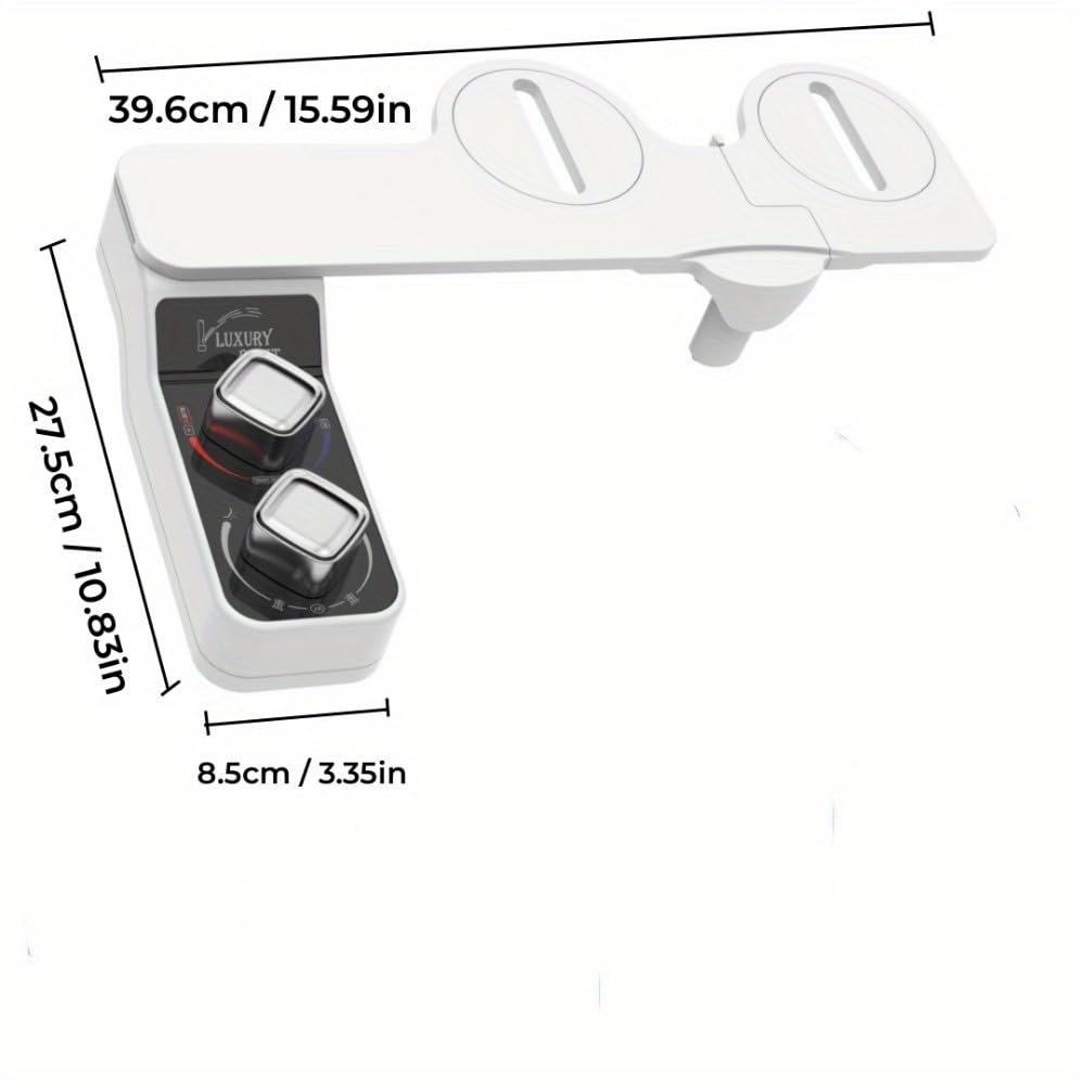 Aignis Bidet Attachment for Toilet - Self-Cleaning Dual Nozzle Bidet Toilet Seat with Adjustable Water Pressure - Easy Installation - Hygienic Toilet Accessories