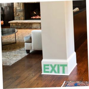 BUGUUYO Luminous Exit Sign Exit Sign Sticker Safety Exit Sign Wall Sticker Exit Sticker Noctilucence Exit Sign Exit Luminous Sticker Exit Decal Exit Wall Decal Exit Wall Sticker Green