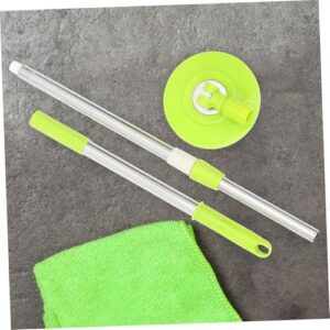 Didiseaon Rotating Mop Rod Mop Handles Mop Head for Rotary Mop Bucket Mop Head Replacement Holder Domestic Straight Mop Rods Commercial Cleaning Mop Handle Detachable Mop Pole Green Plastic