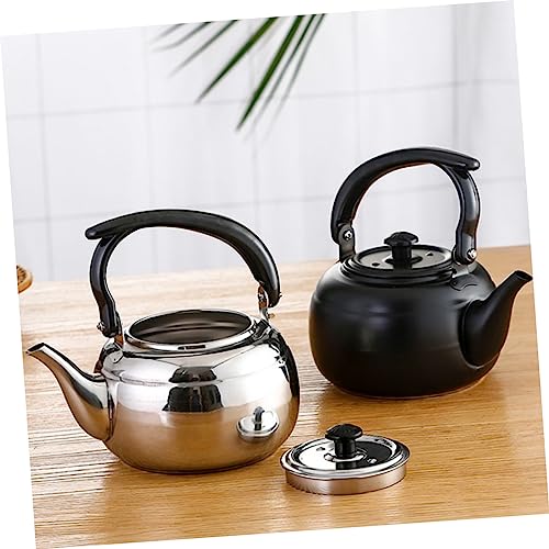 CRAFTHROU Stainless Steel Teapot Coffee Filtration Teapot Portable Tea Kettle Stove Kettle Multi-function Tea Kettle Retro Espresso Machine Stainless Water Kettle Portable Kettle Silver