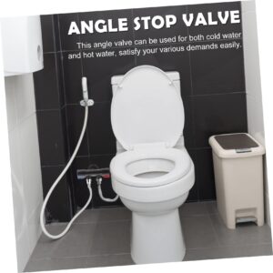 BUTIFULSIC Toilet Control Valve Angle Valve Stainless Toilet Shut off Valve Angle Stop Valve Straight Stop Valve Toilet Bowl Sitz Bath for Toilet Seat Bidet Black 304 Stainless Steel