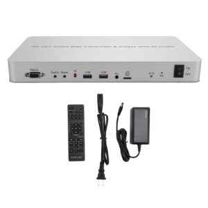 4k 3x3 video wall controller with media player splitter 3840x2160 30hz support ir remote voice control rs2 edge masking