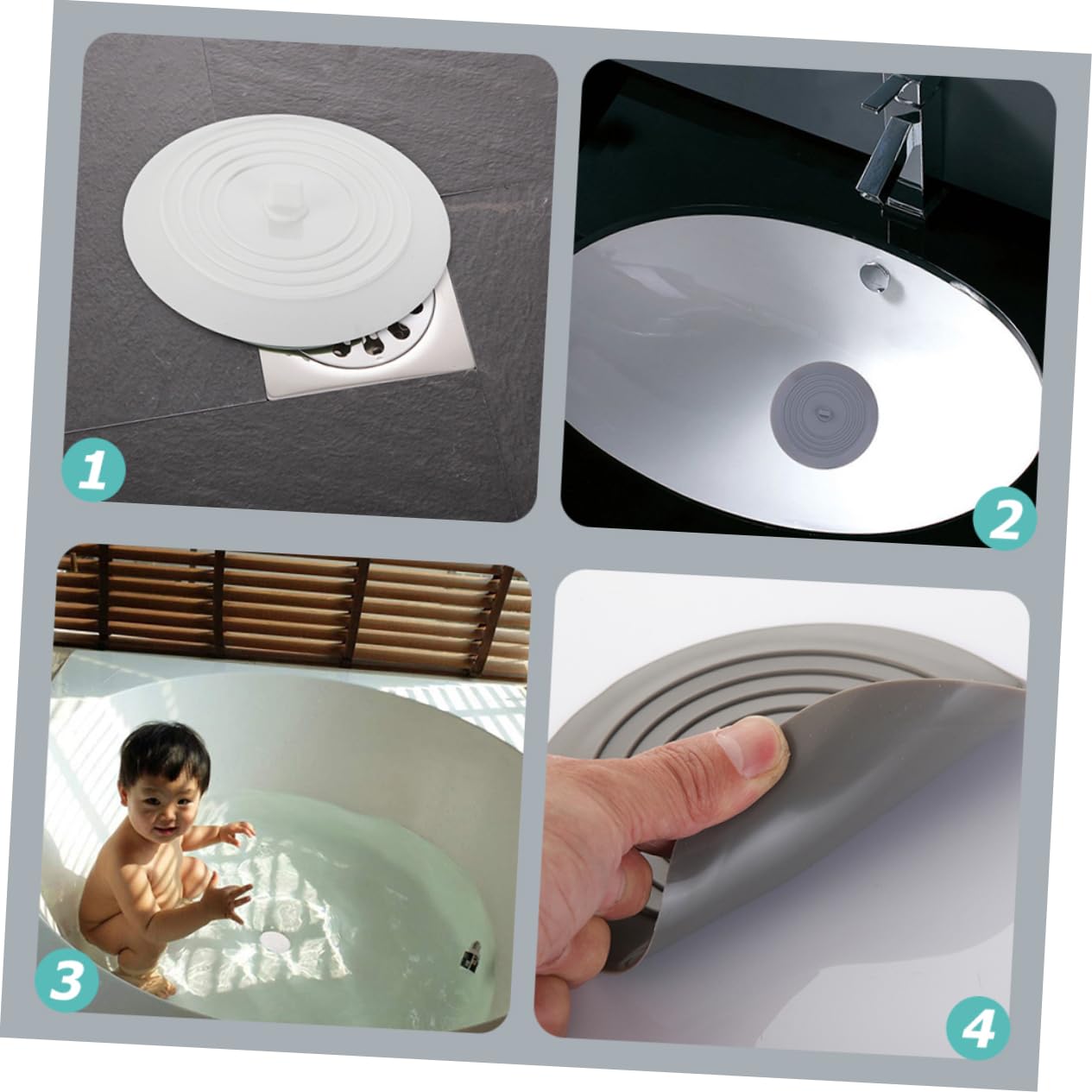 SEWOART 4pcs Bathtub Plug Bathtub Sink Covers Strainer Tube Sink Filter Drain Cover Bathroom Tub Bathtub Drain Stoppers Plugs Bathtub Stoppers Washroom Drain Covers Sink Stopper