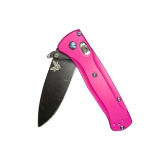 Hot Pink, Smooth, Billet Aluminum, Full Size Bugout, Gift for dad, Everyday Carry Knife Scales