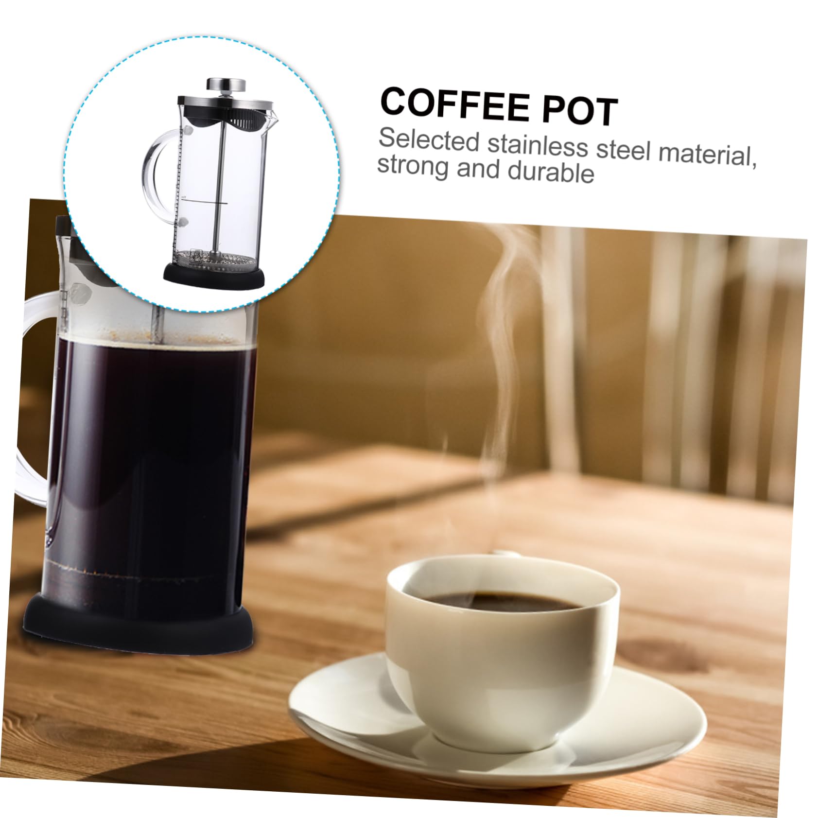 GRADENEVE 1pc Espresso Manual Coffee Maker Tea Kettle Teapot for Coffee Portable Coffee Maker Coffee Pot Coffee Press Stainless Coffee Maker Coffee Teapot Coffee Machines Glass