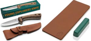 beavercraft bsh kid kids knife boy scout knife ls2p1 stropping leather strop for knife sharpening strop double sided