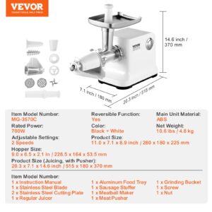 VEVOR Electric Tomato Strainer, 700W Tomato Sauce Maker Machine, 5.5 LBS/Min Food Strainer and Sauce Maker, Pure Copper Motor Food Mill with Reverse Function for Tomato Strawberry Blueberry Sauce