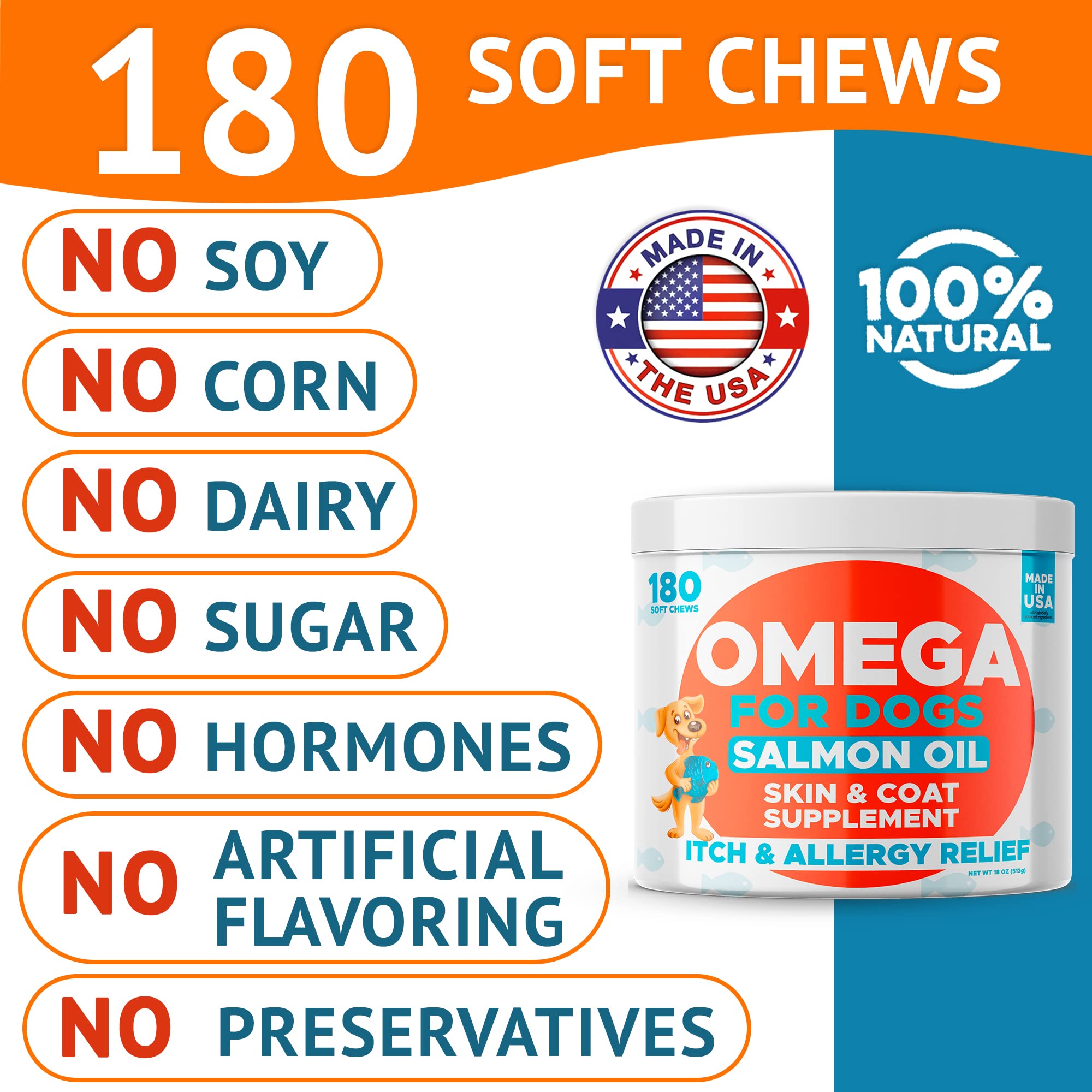 Dog Allergy + Omega 3 Bundle - Anti-Itch Skin & Coat Supplement + Allergy Support Chews - Omega 3, EPA&DHA Fatty Acids - Itching&Paw Licking Relief + Dry&Itchy Skin Treatment - 540 Chews - Made in USA