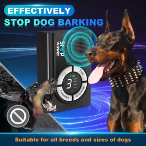 Dog Training & Behavior Aids,Anti Barking Device and Dog Bark Control Device of 33ft Range,Dog Barking Deterrent with 3 Levels,Outdoor Dog Barking Control Device with Waterproof Bark Box