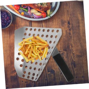 PHENOFICE French Fries Shovel Speed Scooper Kitchen Grain Scoop Popcorn Scooper Popcorn Scoop for Popcorn Machine Commercial Popcorn Scoop Snack Shovel Food Scoop Silver Stainless Steel