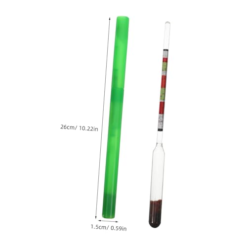 HOLIDYOYO 1pc Sugar Meter Maple Sap Hydrometer Liquid Hydrometer Alcohol Hydrometer Syrup Hydrometer for Measure Sugar Triplescale Tester Hydrometer for Beer Borosilicate Glass