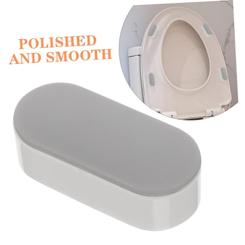 KONTONTY 4pcs Light Grey Toilet Buffer Pads Toilet Seat Bumper Pads Plastic Bidet Bumpers for Toilet Seats Toilet Bumper Pad