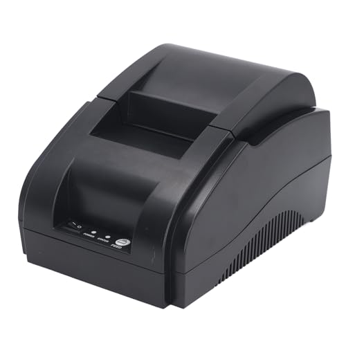 Brilluxa Thermal Printer, 58MM POS Receipt Printer, 58mm Thermal Receipt Printer Low Noise High Speed Printing USB Interface Portable Thermal Printer