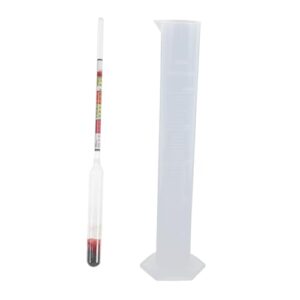 biudeco 1 set american attenuation meter wine makin brewing tool wine hydrometer brewing hydrometer beer hydrometer mead making kit hydrometer tester measuring cylinder plastic