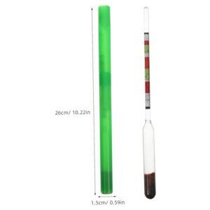 BIUDECO 1pc Sugar Meter Beer Hydrometer Maple Syrup Scale Hydrometer Triplescale Tester Hydrometer Specific Hydrometer Alcohol Hydrometer Liquid Hydrometer Borosilicate Glass