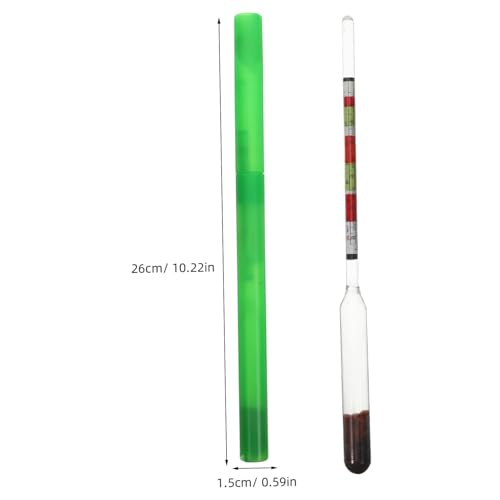 BIUDECO 1pc Sugar Meter Beer Hydrometer Maple Syrup Scale Hydrometer Triplescale Tester Hydrometer Specific Hydrometer Alcohol Hydrometer Liquid Hydrometer Borosilicate Glass