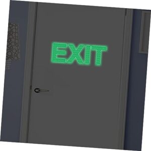 Anneome Exit Sign Sticker Exit Decal Noctilucence Exit Sign Exit Wall Decal Exit Wall Sticker Emergency Door Exit Sign Exit Photoluminescent Signs Stickers Luminous Exit Sign Emblems Green