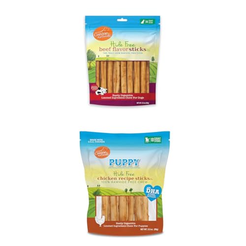 Canine Naturals Beef Chew - Rawhide Free Dog Treats-Made with Real Beef - Poultry Free Recipe- Al Beef Chew-Rawhide Free Dog Treats - Made with Real Beef - Poultry Free Recipe - Al