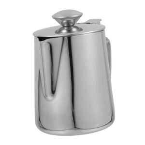 crilstyleo 1 pc 350 stainless steel cup espresso ground coffee milk frothing holder steaming pitcher cappuccino machine tea creamer frothing cup pouring jug kettle storage container silver