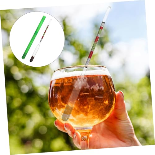 MOLUCKFU 1pc Sugar Meter Hydrometer for Beer Syrup Hydrometer Triple Scale Hydrometer Liquid Hydrometer Homebrew Hydrometer Manual Hydrometer Specific Hydrometer Borosilicate Glass