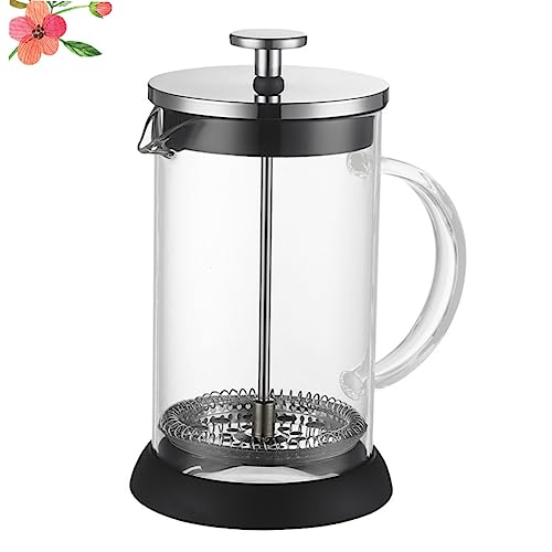 GRIRIW 1pc Heat Resistant Coffee Pot Manual Coffee Pot Tea Brewer Pot Coffee Espresso Machine Coffee Filtration Teapot Espresso Maker Manual Espresso Machine Press Tea Tumbler Black