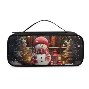 rnyleeg christmas stethoscope accessories stethoscope carrying case cute snowman print stethoscope bag travel holder nurse essential