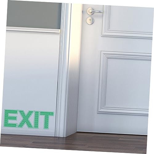 Anneome Exit Sign Sticker Exit Decal Noctilucence Exit Sign Exit Wall Decal Exit Wall Sticker Emergency Door Exit Sign Exit Photoluminescent Signs Stickers Luminous Exit Sign Emblems Green