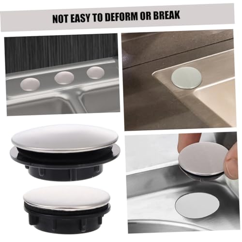 WHAMVOX 2pcs Kitchen Hole Plug Bath Tap Hole Cover Faucet Hole Caps Tap Hole Stopper Sink Hole Stopper Bathroom Sink Cover Sink Sprayer Hole Cover Kitchen Sink Plugs for Holes Plastic