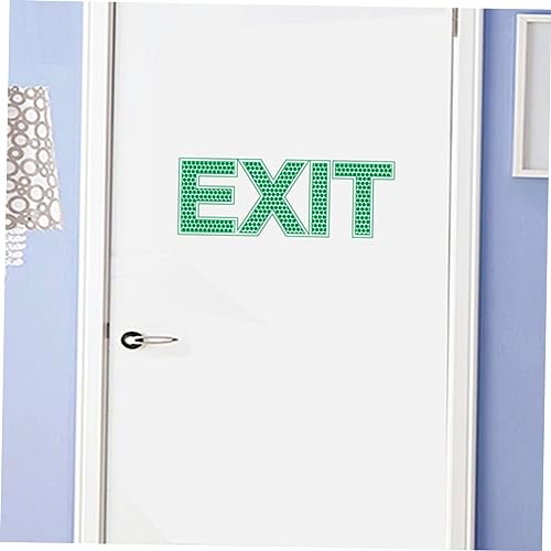 Anneome Exit Sign Sticker Exit Decal Noctilucence Exit Sign Exit Wall Decal Exit Wall Sticker Emergency Door Exit Sign Exit Photoluminescent Signs Stickers Luminous Exit Sign Emblems Green