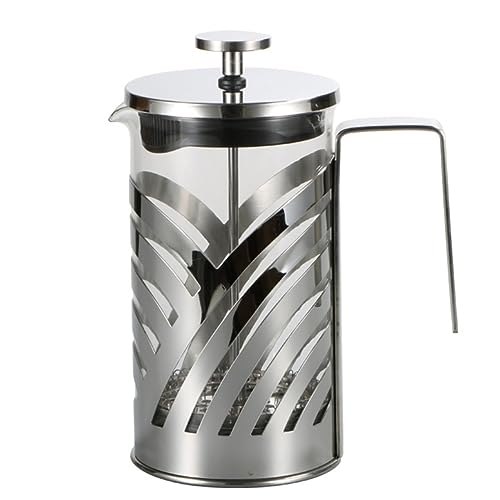 NAMOARLY 304 Coffee Filtration Teapot Machine Espresso Multi-function Coffee Pot Espresso Pot Espresso Ground Coffee Manual Coffee Infuser Concentrated Coffee Filter Teapot Silver