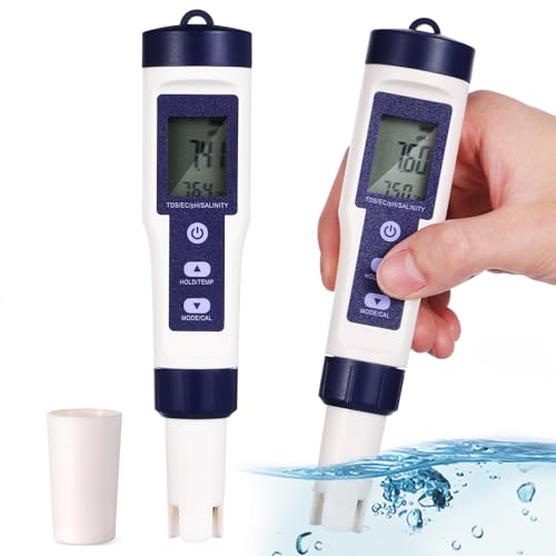 CHILDWEET Water Quality Tester Aquarium Water Tester Salt Tester for Saltwater Pool Handheld Water Tester Water Ph Tester Salt Water Pool Testing Kit Ec Meter Portable Water Tester Plastic