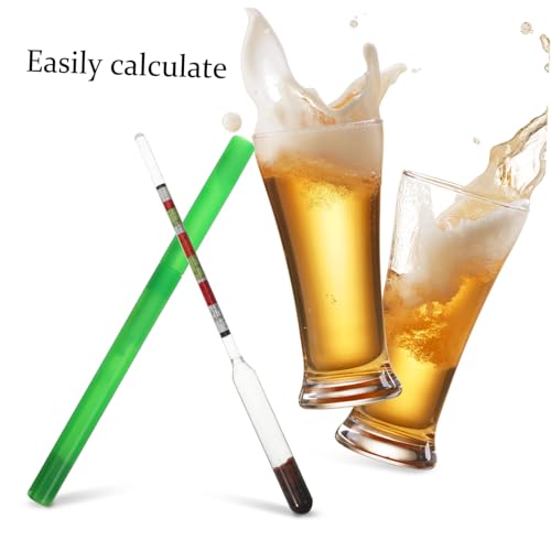 HOLIDYOYO 1pc Sugar Meter Maple Sap Hydrometer Liquid Hydrometer Alcohol Hydrometer Syrup Hydrometer for Measure Sugar Triplescale Tester Hydrometer for Beer Borosilicate Glass