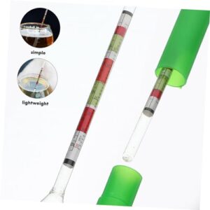 MOLUCKFU 1pc Sugar Meter Hydrometer for Beer Syrup Hydrometer Triple Scale Hydrometer Liquid Hydrometer Homebrew Hydrometer Manual Hydrometer Specific Hydrometer Borosilicate Glass