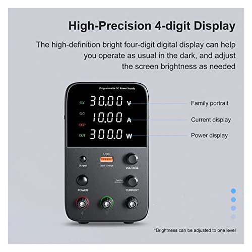 Adjustable DC Power Supply 60V 5A Lab Bench Power Source Stabilized Power Supply Voltage Regulator Switch 120V 30V 10A(WPS1602)