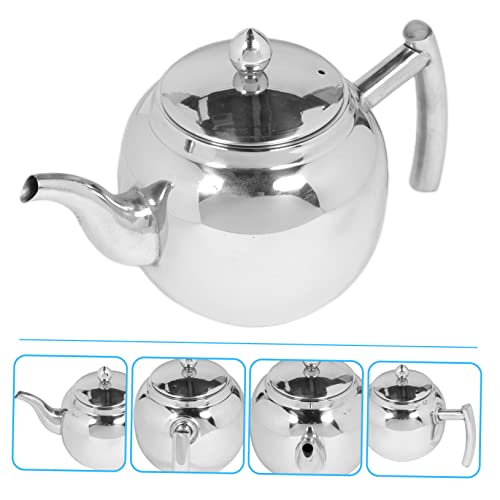 FELTECHELECTR 1pc Stainless Steel Teapot Tea Kettle Tea Maker Pot Coffee Espresso Machine Drip Coffee Maker Blooming Tea Containers Heating Water Pot Water Boiling Container Tea Strainer