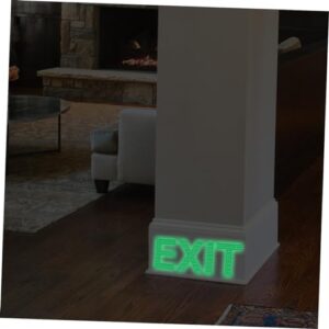 Anneome Exit Sign Sticker Exit Decal Noctilucence Exit Sign Exit Wall Decal Exit Wall Sticker Emergency Door Exit Sign Exit Photoluminescent Signs Stickers Luminous Exit Sign Emblems Green