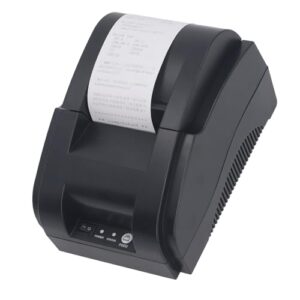 Brilluxa Thermal Printer, 58MM POS Receipt Printer, 58mm Thermal Receipt Printer Low Noise High Speed Printing USB Interface Portable Thermal Printer