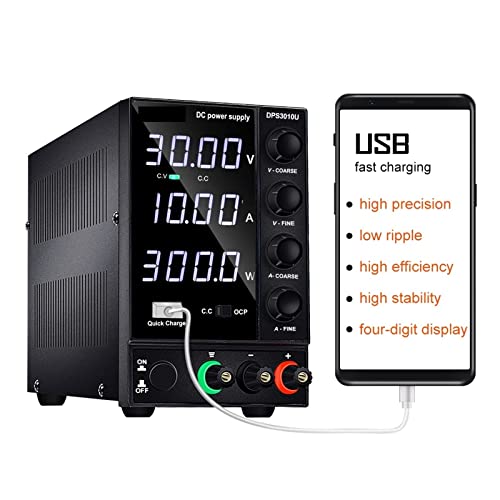 DC Power Supply Adjustable 4 Digit Lab Bench Power Source 30V 10A 60V 5A AC Switching Stabilized Power Supply(DPS605U 60V 5A)