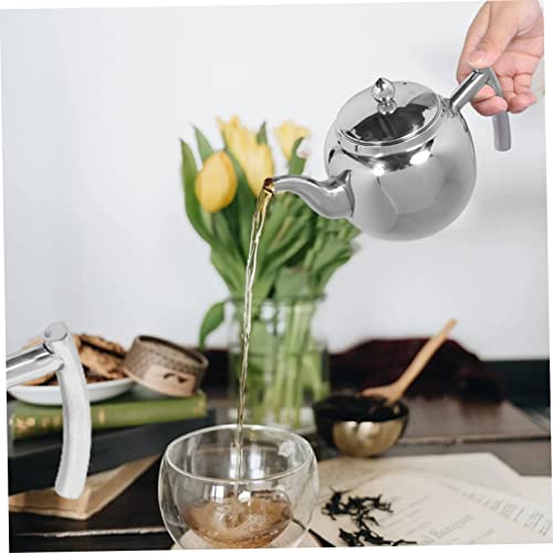 FELTECHELECTR 1pc Stainless Steel Teapot Tea Kettle Tea Maker Pot Coffee Espresso Machine Drip Coffee Maker Blooming Tea Containers Heating Water Pot Water Boiling Container Tea Strainer