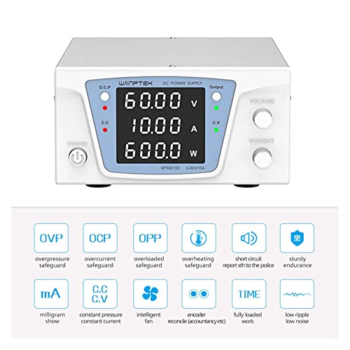 DC Power Supply, Laboratory Dc Power Supply Stabilized Power Supply Adjustable Variable Digital Regulated Bench Source 60V 10A 30V 20A,Electroplating DIY(KPS1520D 15V 20A)