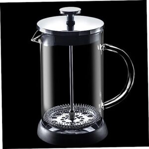 GRIRIW 1pc Heat Resistant Coffee Pot Manual Coffee Pot Tea Brewer Pot Coffee Espresso Machine Coffee Filtration Teapot Espresso Maker Manual Espresso Machine Press Tea Tumbler Black