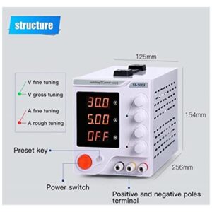 DC Power Supply, Switching DC Power Supply Laboratory Adjustable 30v 10A LCD Screen Bench Power Source Regulator 4-Digit Digital Display,Electroplating DIY(SS-1502)