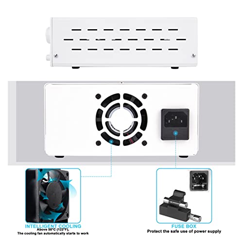 DC Power Supply, DC Lab Power Supply Adjustable Voltage 30V 5A Fine Adjustment Laboratory Regulated Switching Bench Source DIY,Electroplating DIY