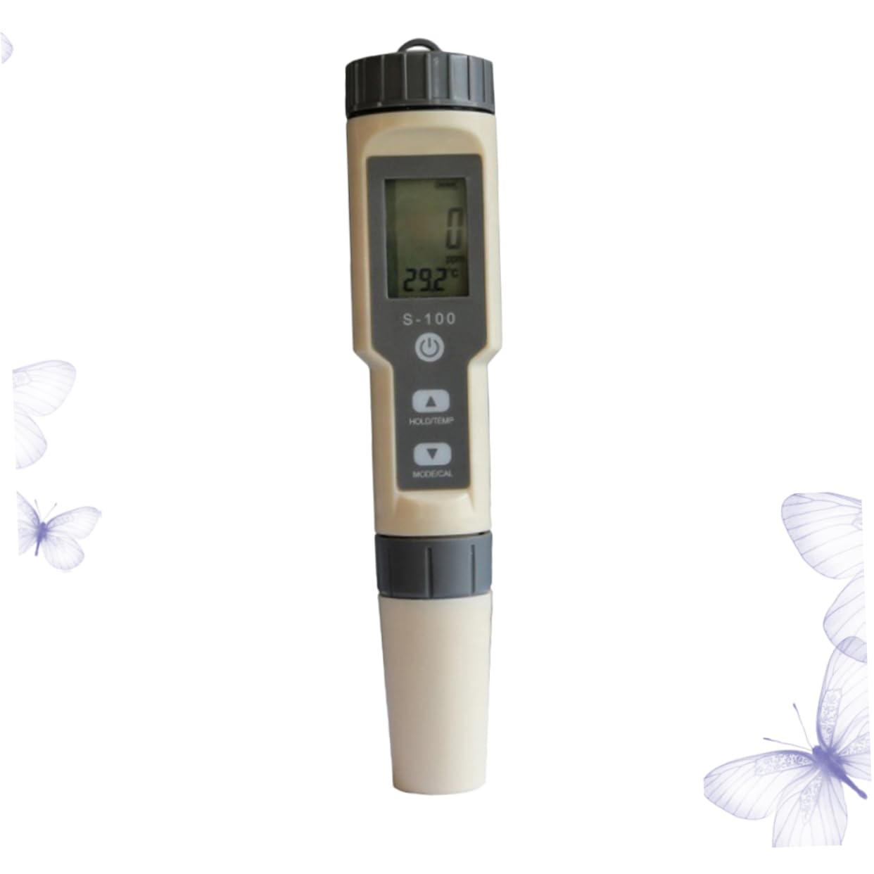 ULTECHNOVO Pen Hydrometer Water Quality Tester Temperature Tester Water Salimeter Salt Meter Salt Water Gravimeter Light Grey