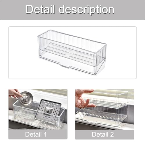 JOKOTI Adjustable Kitchen Faucet Storage Shelf Convenient Faucet Storage Rack Organization Holder for Kitchen Bathroom Utility