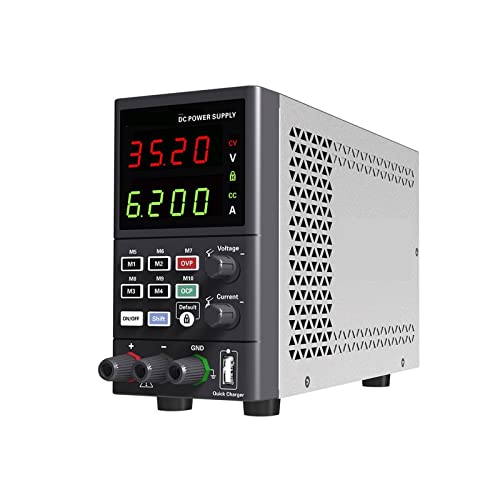 DC Power Supply, 35V 6A Adjustable DC Power Supply Digital LED Lab Bench Voltage Regulator Stabilizer Switching Power Supply,Electroplating DIY