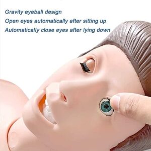 Nursing Training Manikin, Manikin for The Cure of The Patient Didactic, Full Body CPR First Aid Training Dummy, Geriatric Human Mannequin for Nursing Medical Training Teaching