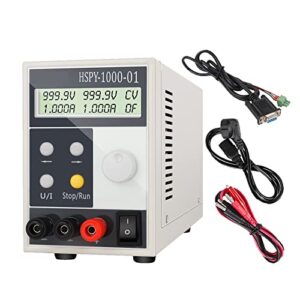 dc power supply, 1000v 0.1a 1a 4-digits dc lab switching power supply laboratory high precision adjustable 0.01v 0.001a programmable bench source,electroplating diy(1000v 0.2a)